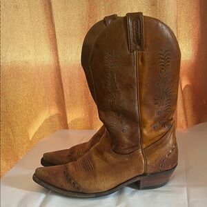 Brown Leather Heeled Boots